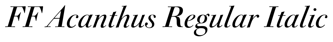 FF Acanthus Regular Italic